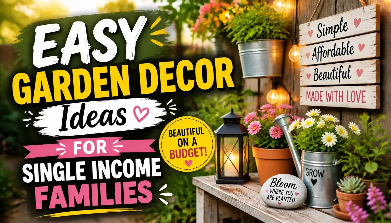 Easy Garden Decor Ideas for Single Income Families