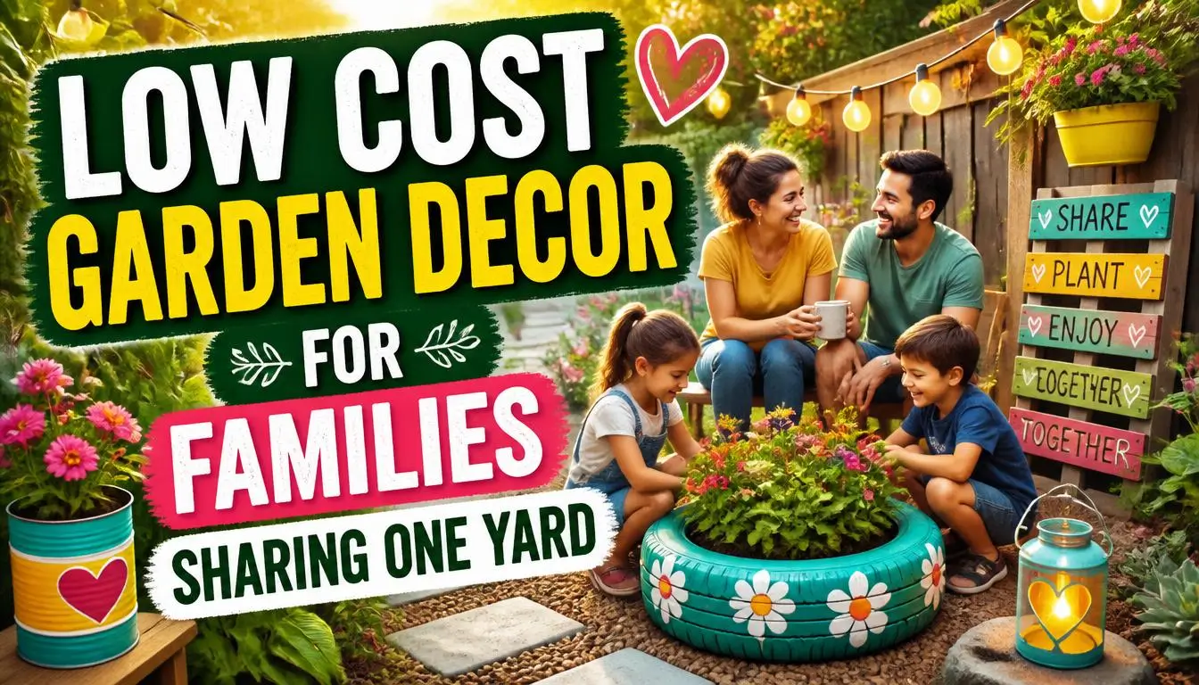 Low Cost Garden Decor for Families Sharing One Yard