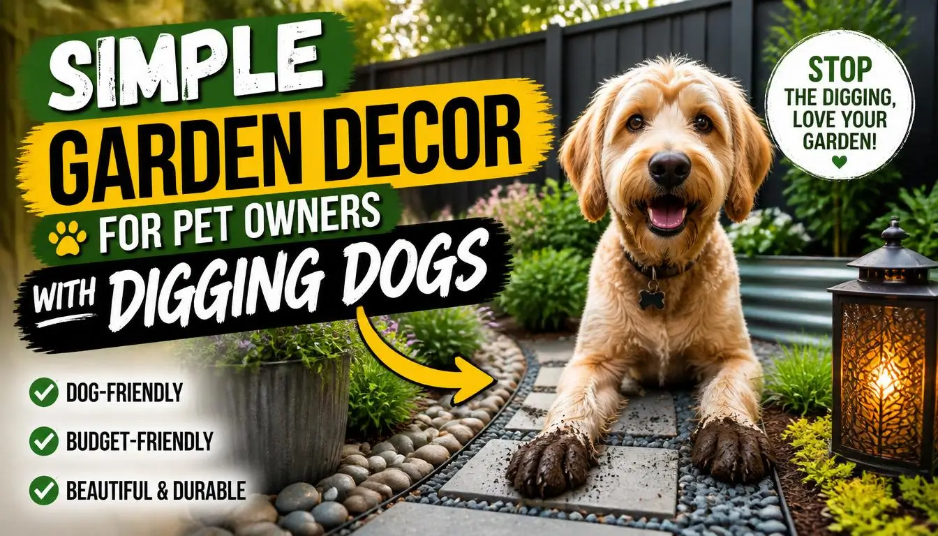 Simple Garden Decor for Pet Owners With Digging Dogs